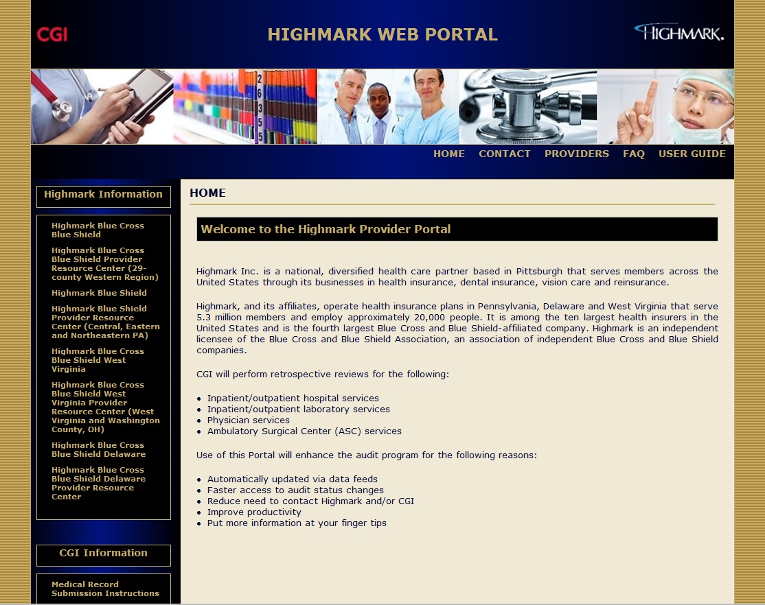 highmark wv provider website